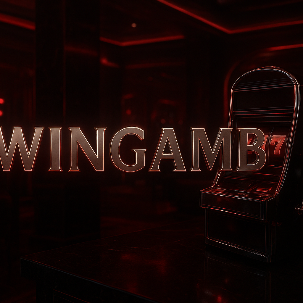 Lüks bir casinoda Wingamb yeni slot oyunları temalı, ortada WINGAMB yazısı ile gerçekçi görsel - hero